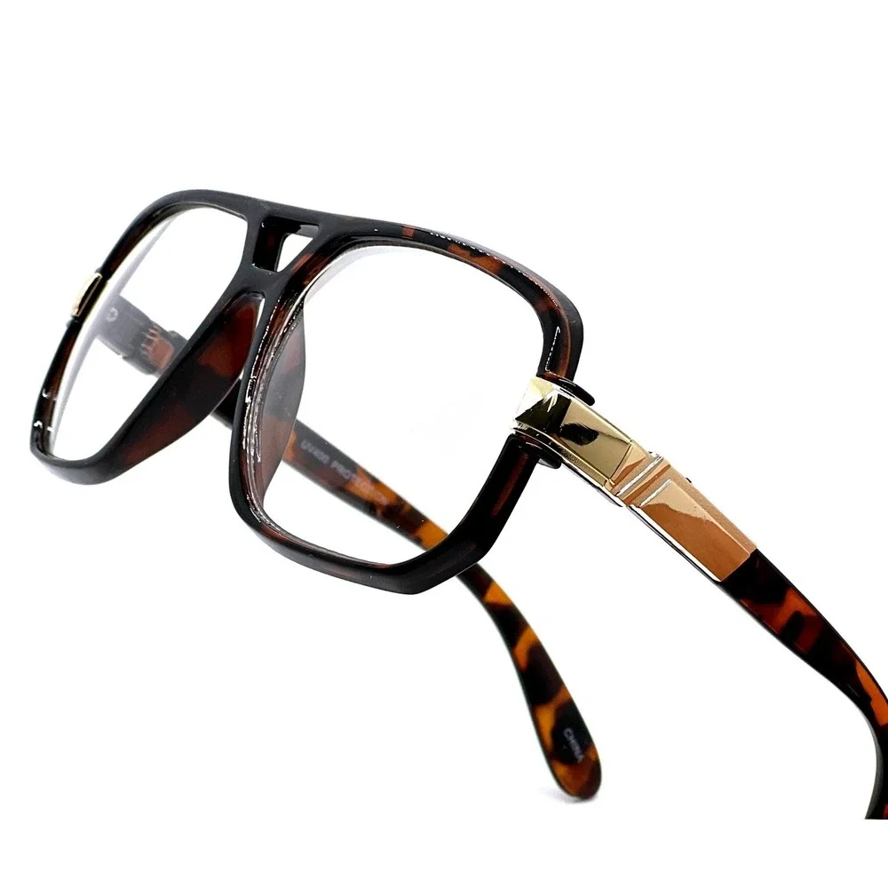 Unisex Clear Lens Glasses Oversized Fashion Square Frame Eyeglasses Trendy Style